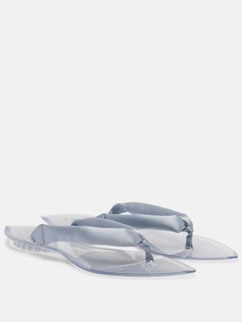 Alaïa Invisible satin thong sandals