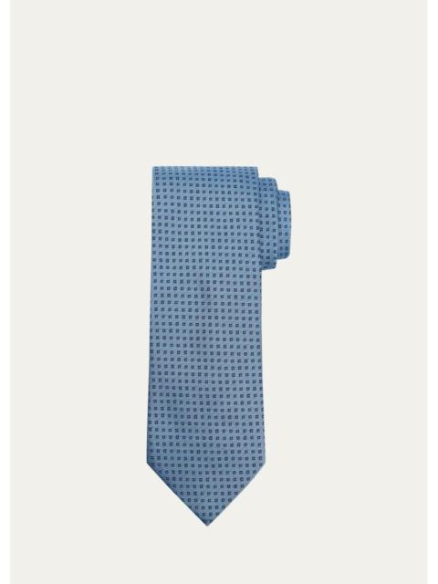 ZEGNA Men's Micro-Jacquard Silk Tie