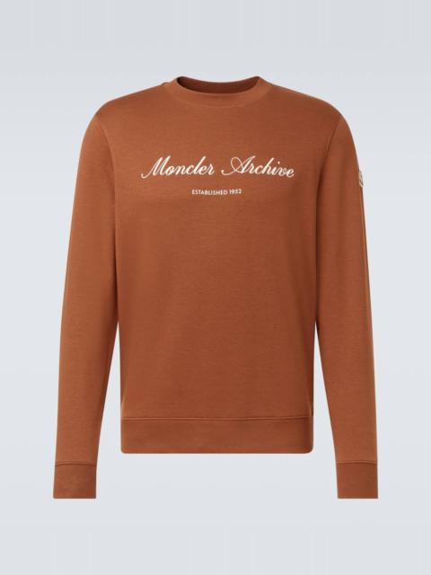 Moncler Archivio logo cotton-blend sweatshirt