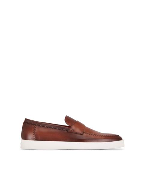 Santoni almond-toe loafers