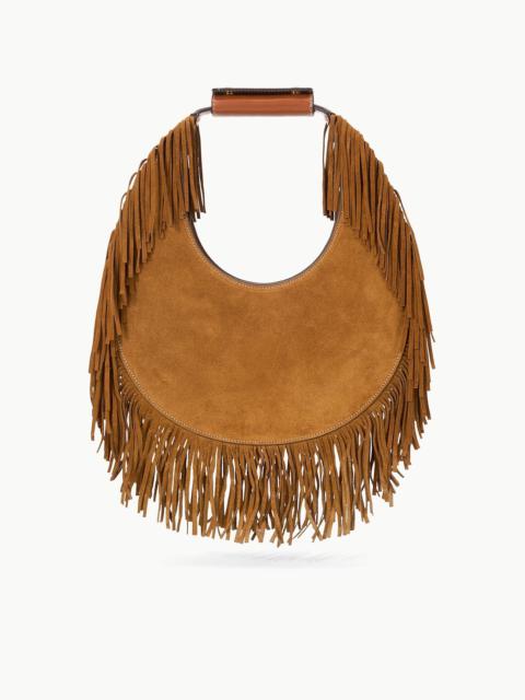STAUD STAUD MOON TOTE BAG TAN FRINGE