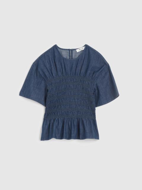 Madewell Denim Smocked Top