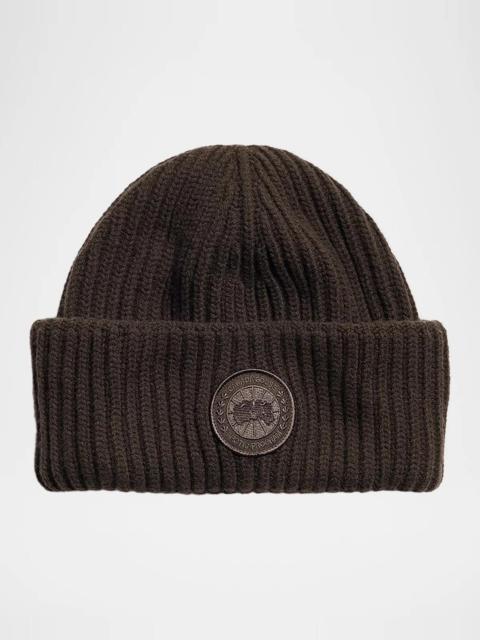 Canada Goose Men's Tonal Disc Wool-Cashmere Beanie
