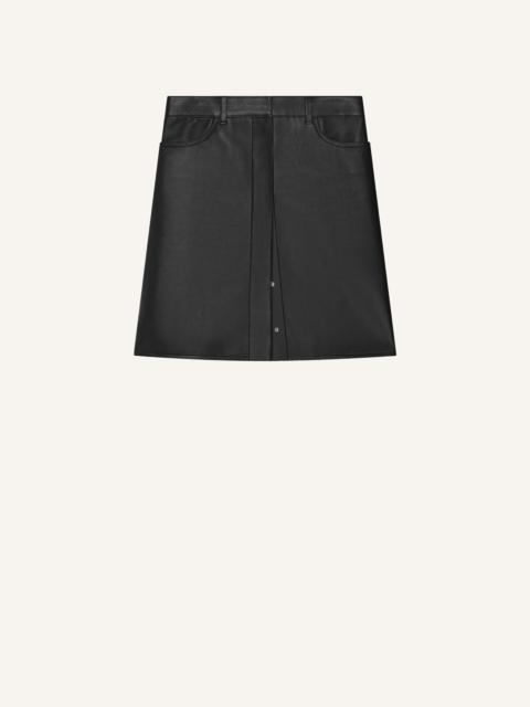 courrèges LEATHER SNAP PENCIL SKIRT