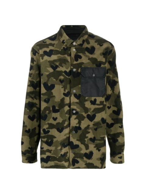 Neil Barrett camouflage-pattern fleece shirt
