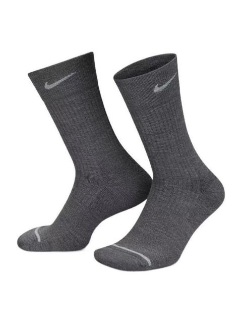 Nike Nike Everyday Wool Cushioned Crew Socks (2 Pairs) 'Grey Beige' DQ6394-902