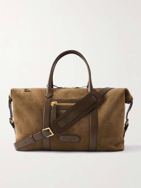 TOM FORD Buckley Leather-Trimmed Suede Holdall