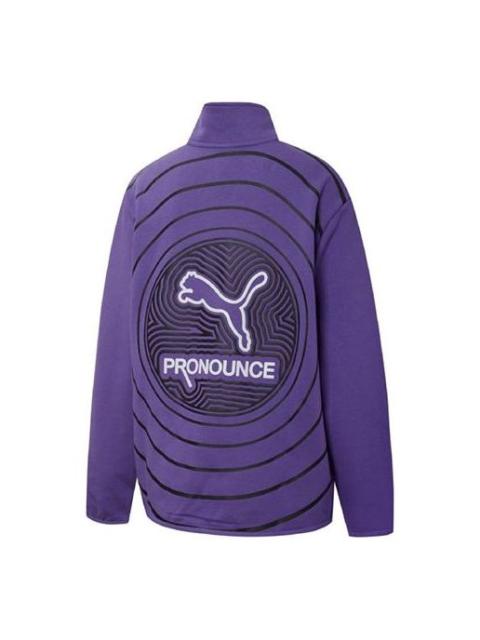 (WMNS) PUMA x PRONOUNCE Half-zip Logo SweatshirtPurple 534040-74