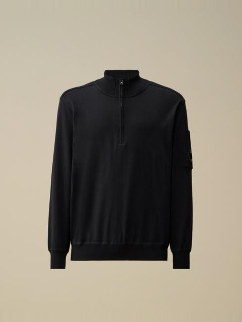 C.P. Company Cotton Sea Island Half Zip Lens Sweater