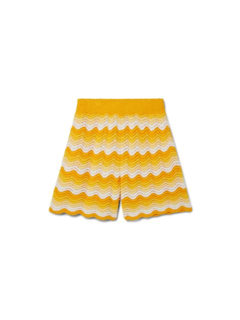 Wavy Gradient Crochet Shorts