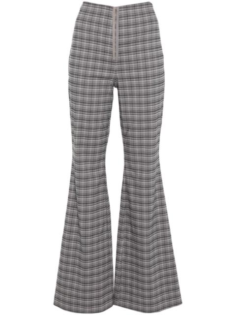 ROTATE checked flared trousers