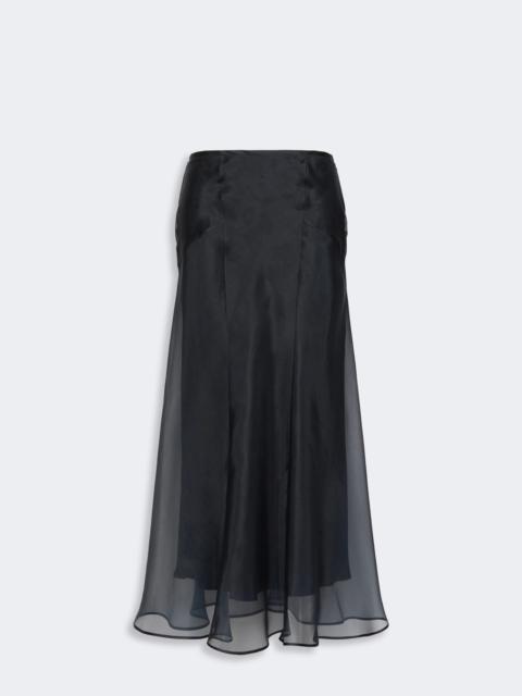 Max Mara ASTRALE Silk organza calf-length skirt - ULTRAMARINE