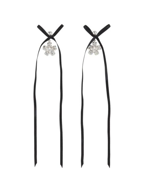Simone Rocha Mini Daisy Drop Bow Earrings