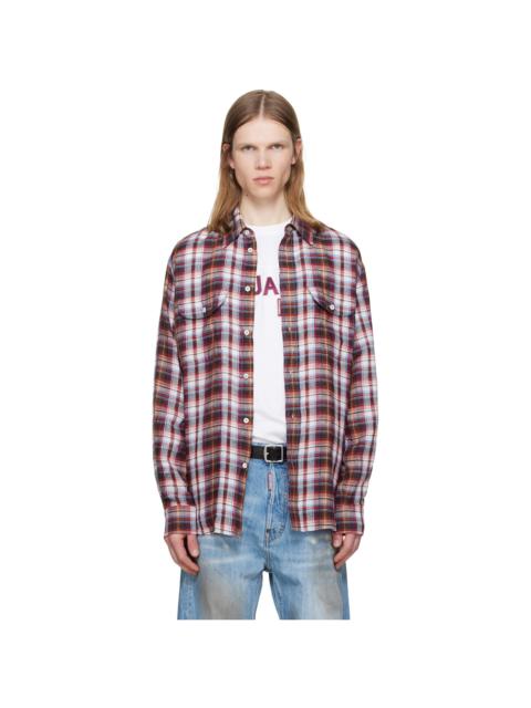 DSQUARED2 Multicolor Canadian Vintage Linen Shirt