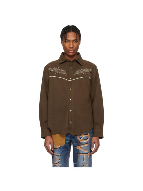 Andersson Bell Brown Lemmans Faux-Suede Shirt