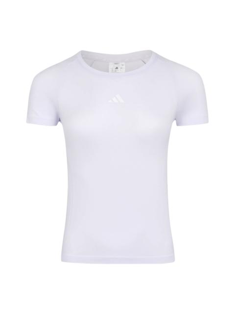 adidas (WMNS) adidas Workout Essentials Crew Neck T-Shirt 'Frozen Purple' LF5030
