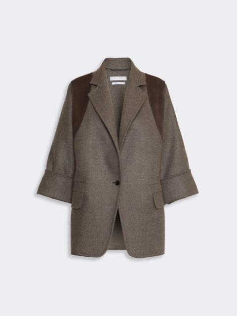 Max Mara FENICE Oversized double wool jacket - BROWN GREY