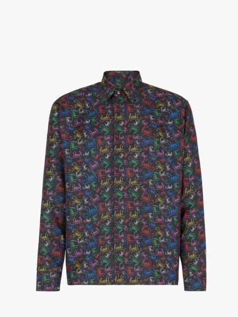 FENDI Black silk shirt