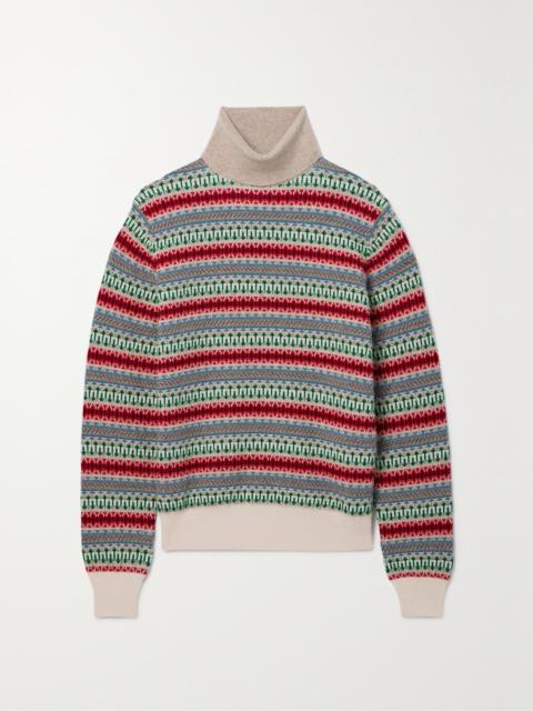 Loro Piana Holiday Noel Fair Isle Cashmere-jacquard Turtleneck Sweater