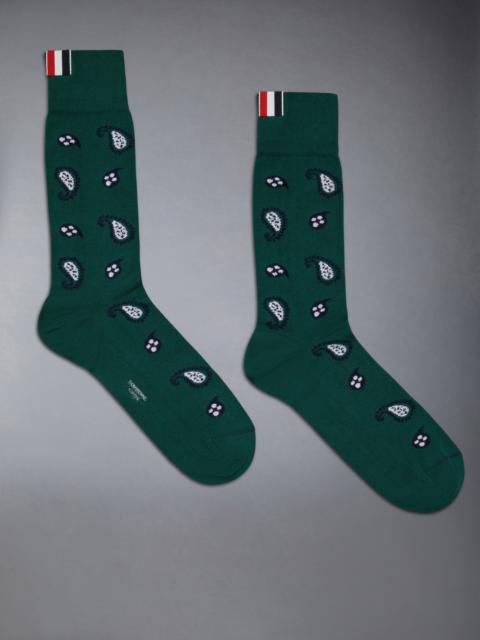 Thom Browne Paisley Cotton Mid Calf Socks