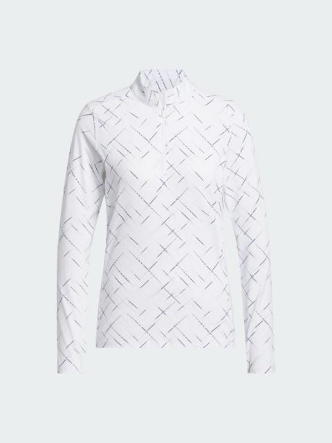 Ultimate365 Printed Quarter-Zip Mock Neck Top
