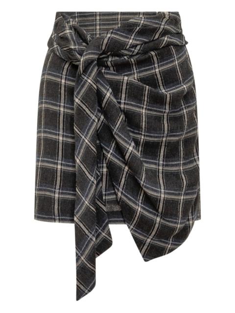 knot plaid kimia-gd skirt
