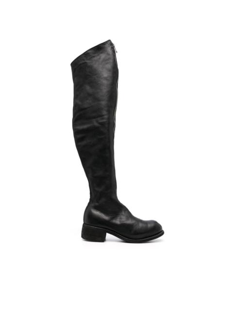 PL3 zipped knee-length boots