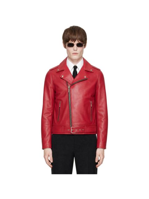 ERNEST W. BAKER Red Perfecto Leather Jacket