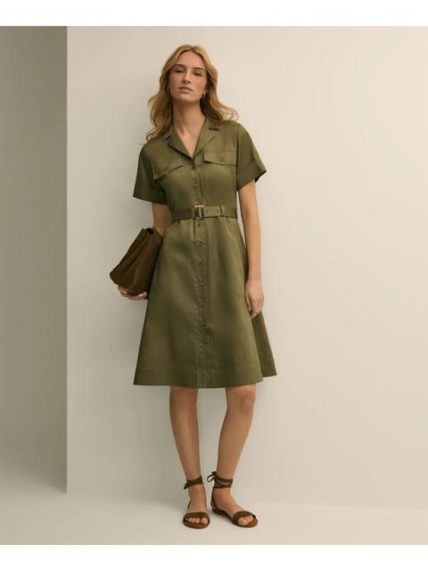 Brooks Brothers Supima® Cotton Belted Safari Shirt Dress