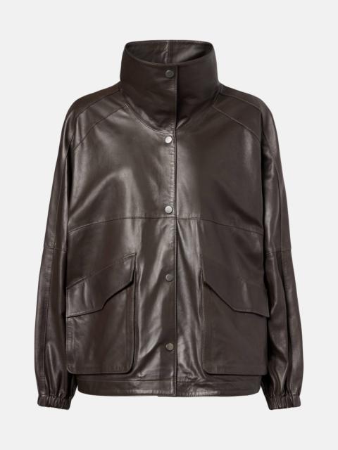 NOUR HAMMOUR Anorak leather jacket
