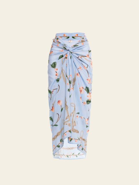 Agua by Agua Bendita Lavanda Navegante Pareo Midi