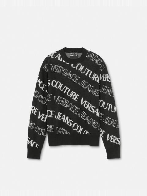 VERSACE JEANS COUTURE Logowave Jacquard Sweater