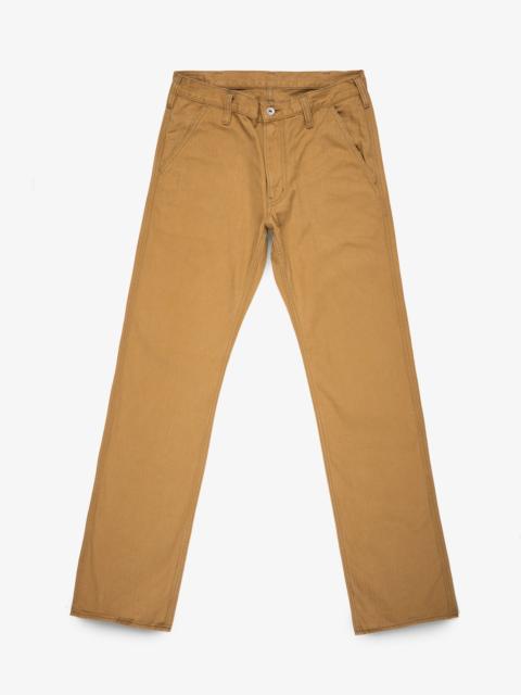 Iron Heart IH-748-BRN 10OZ HERRINGBONE WIDE WORK PANTS - BROWN