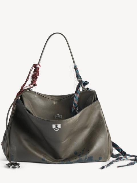 BALENCIAGA Men's Rodeo Handbag Large in Khaki