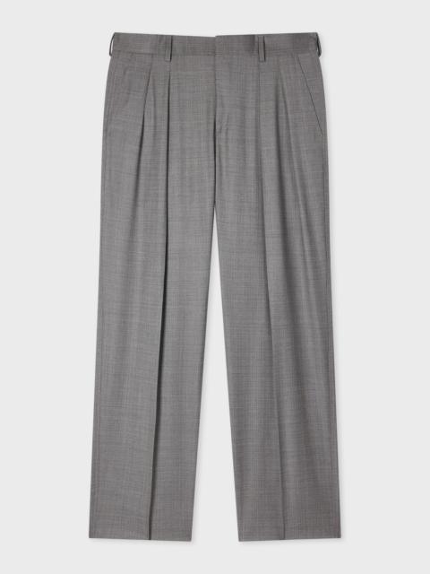 Paul Smith Grey Superfine Merino Wool Pleated Trousers
