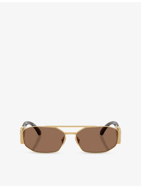 VERSACE VE2287 Irregular-Frame Metal Sunglasses