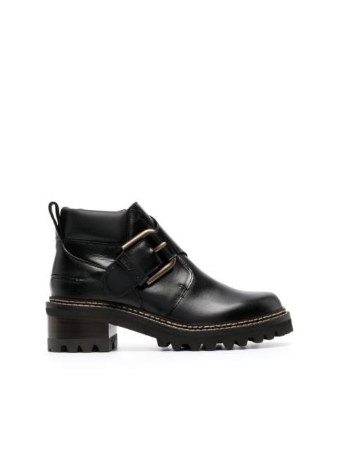 See by Chloé buckled leather boots