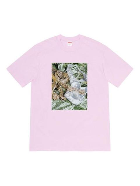 Supreme Supreme SS20 Week 1 Bling Tee Money Printing Short Sleeve Unisex Purple SUP-SS20-296
