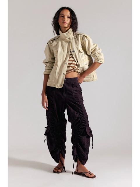FREE PEOPLE We The Free Scorpio Shirred Mid-Rise Cargo Pants