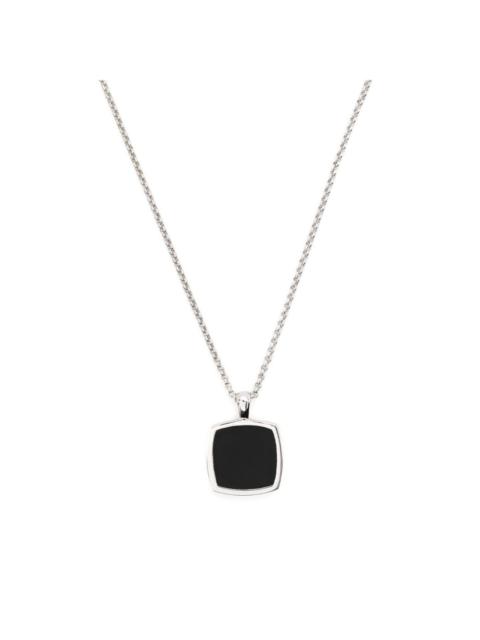 TOM WOOD Cushion onyx pendant necklace