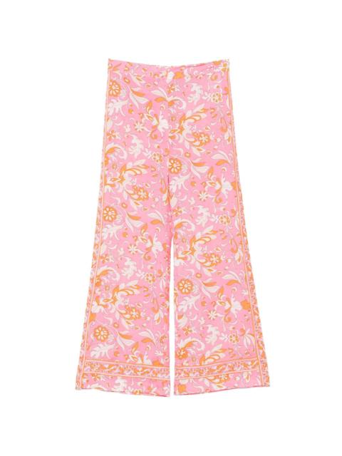 maje floral-print trousers