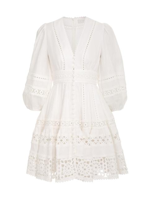 Zimmermann DEVI SPLICED BILLOW MINI DRESS