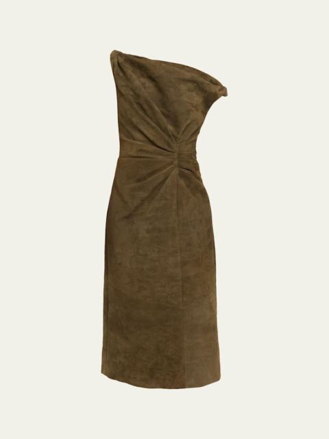 Proenza Schouler Kaelin Off-The-Shoulder Suede Mini Dress