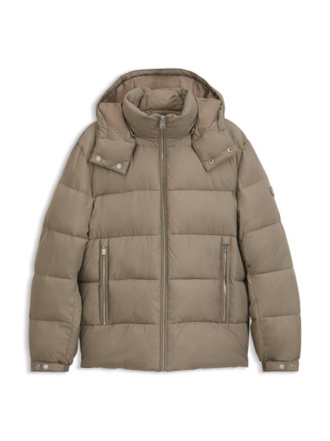 BOSS WATER-REPELLENT PUFFER JACKET WITH ADJUSTABLE HOOD