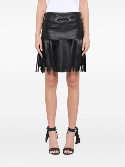 Neil Barrett fringed midi skirt