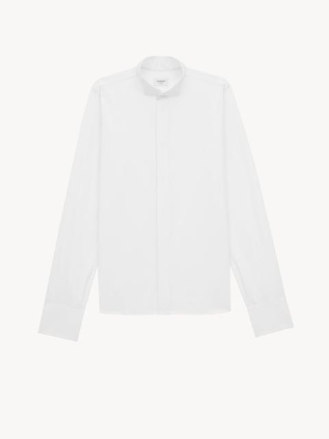SAINT LAURENT WING-COLLAR SHIRT IN COTTON POPLIN
