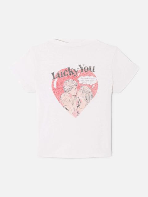 RE/DONE Classic "Lucky You" Tee - Vintage White