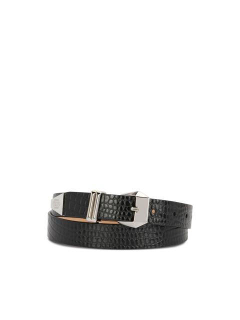 PHILIPP PLEIN logo-detail buckle leather belt
