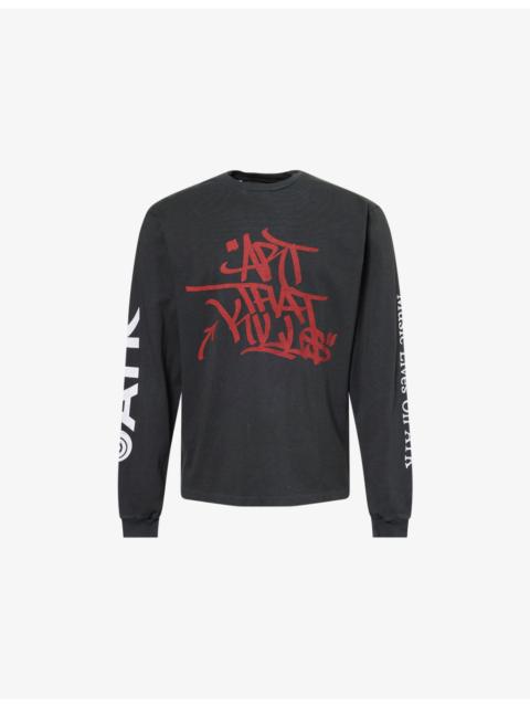 GALLERY DEPT. Music Lives On ATK Long-Sleeve Cotton-Jersey T-Shirt