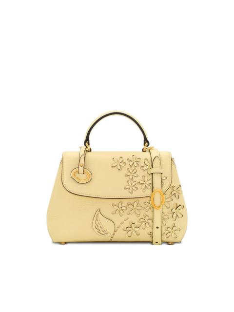 Oscar de la Renta mini Poppy floral-appliqué tote bag